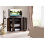 Meuble TV d'angle en bois avec rangement