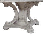 Ensemble de table ronde Magnolia Manor blanc antique et écorce vieillie