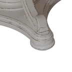 Ensemble de table ronde Magnolia Manor blanc antique et écorce vieillie