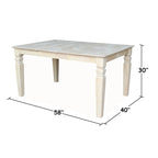 Table de salle à manger avec rallonge papillon Java International Concepts – Non finie