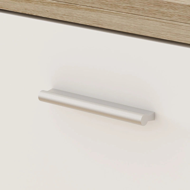 Îlot de cuisine extensible chêne et marron avec rangement