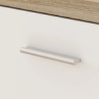 Îlot de cuisine extensible chêne et marron avec rangement