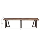 Banc de salle à manger en pin vieilli