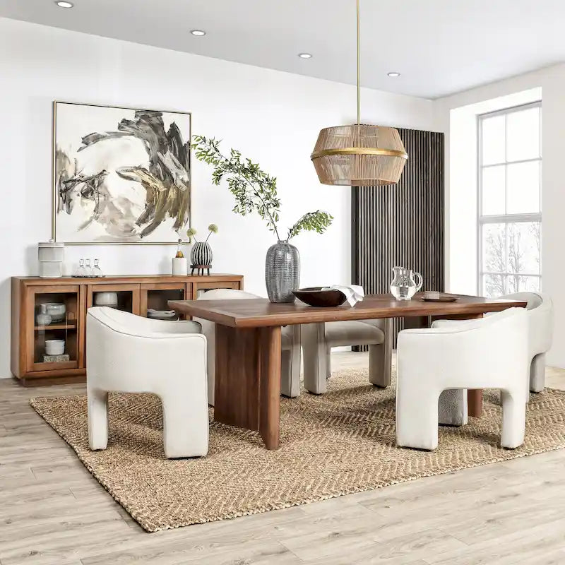 Table à manger Classic Home Selena en manguier 84", finition Umber, 84 larg. x 40 prof. x 30 haut.