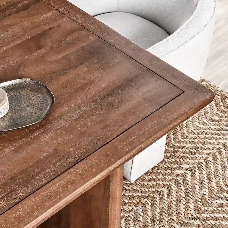 Table à manger Classic Home Selena en manguier 84", finition Umber, 84 larg. x 40 prof. x 30 haut.