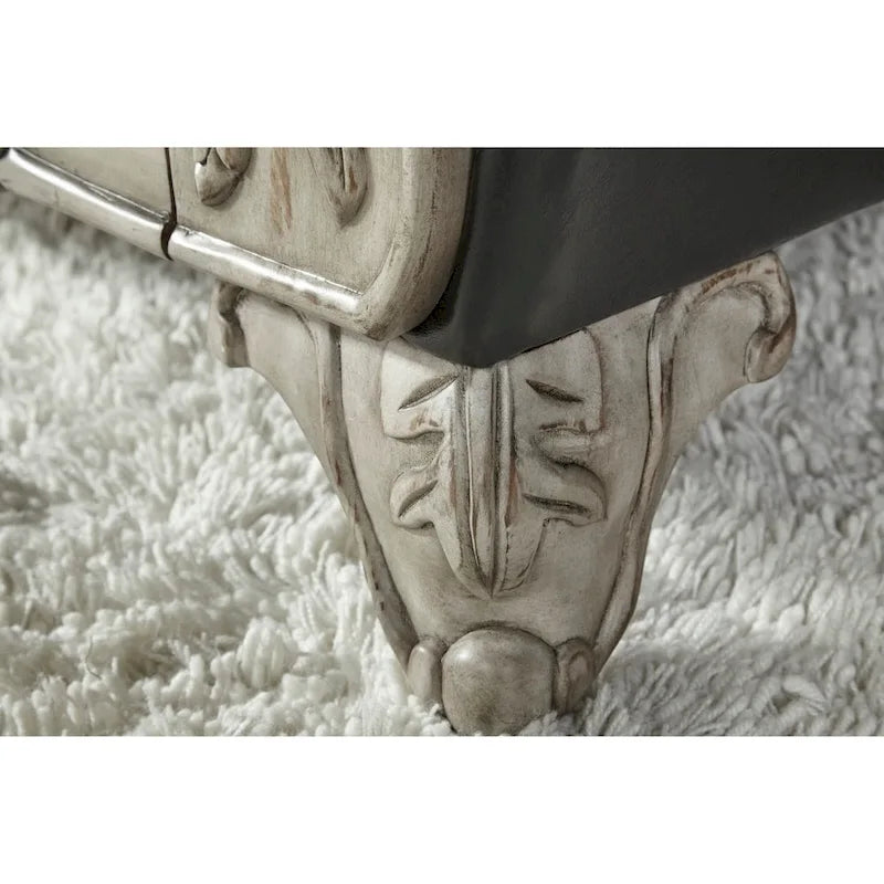 Ensemble sofa et causeuse Roundhill Furniture San Marino en tissu bicolore avec cadre en bois et 3 tables, couleur ébène