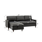 Canapé d'angle Parker avec méridienne de rangement iNSPIRE Q Modern