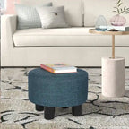 Repose-pieds ottoman rond en tissu