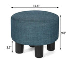 Repose-pieds ottoman rond en tissu