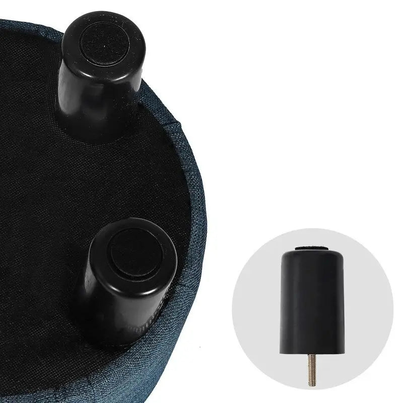 Repose-pieds ottoman rond en tissu