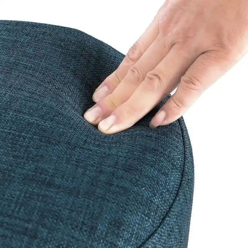 Repose-pieds ottoman rond en tissu