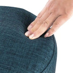 Repose-pieds ottoman rond en tissu