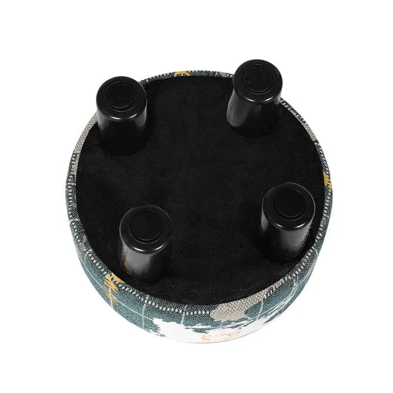 Repose-pieds ottoman rond en tissu