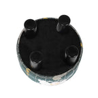 Repose-pieds ottoman rond en tissu