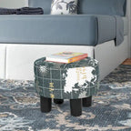 Repose-pieds ottoman rond en tissu