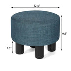 Repose-pieds ottoman rond en tissu