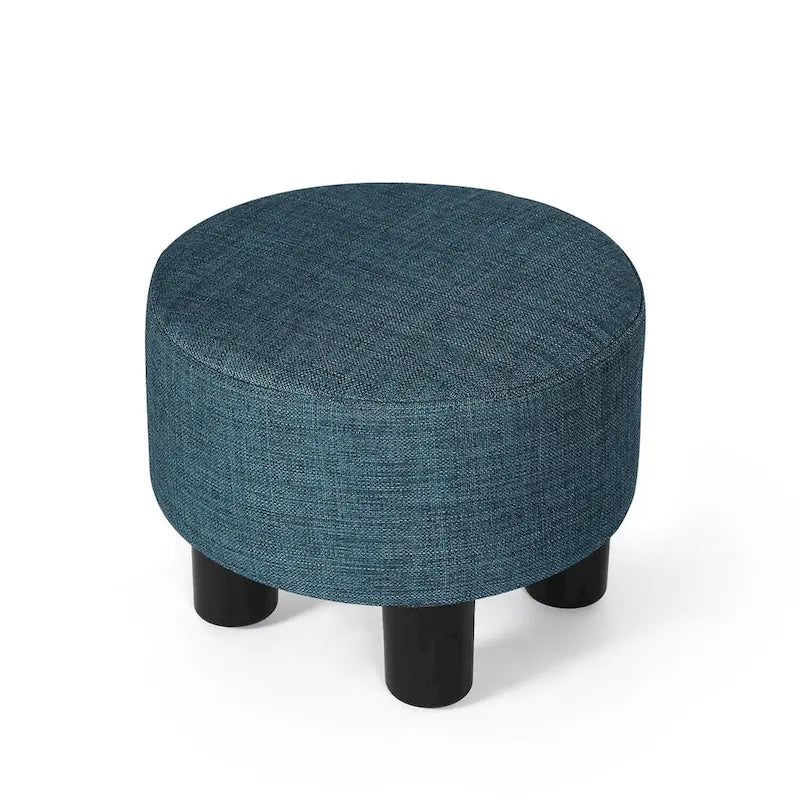 Repose-pieds ottoman rond en tissu