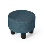 Repose-pieds ottoman rond en tissu