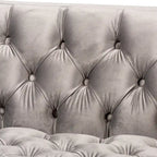 Ensemble canapé et fauteuil 2 pièces, finition velours et or, style glamour