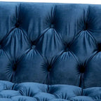 Ensemble canapé et fauteuil 2 pièces, finition velours et or, style glamour