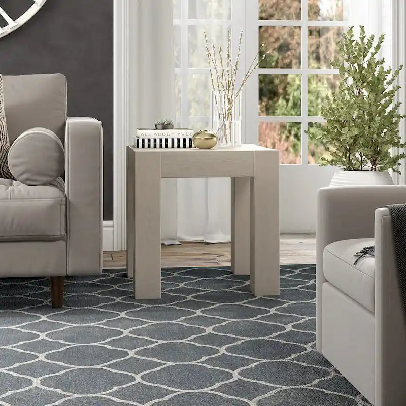 Table d'appoint carrée imitation bois
