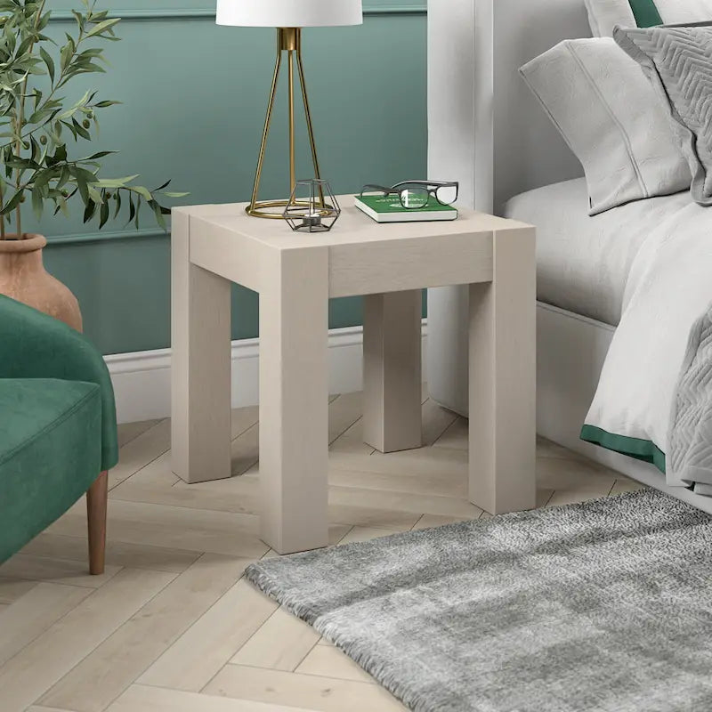 Table d'appoint carrée imitation bois