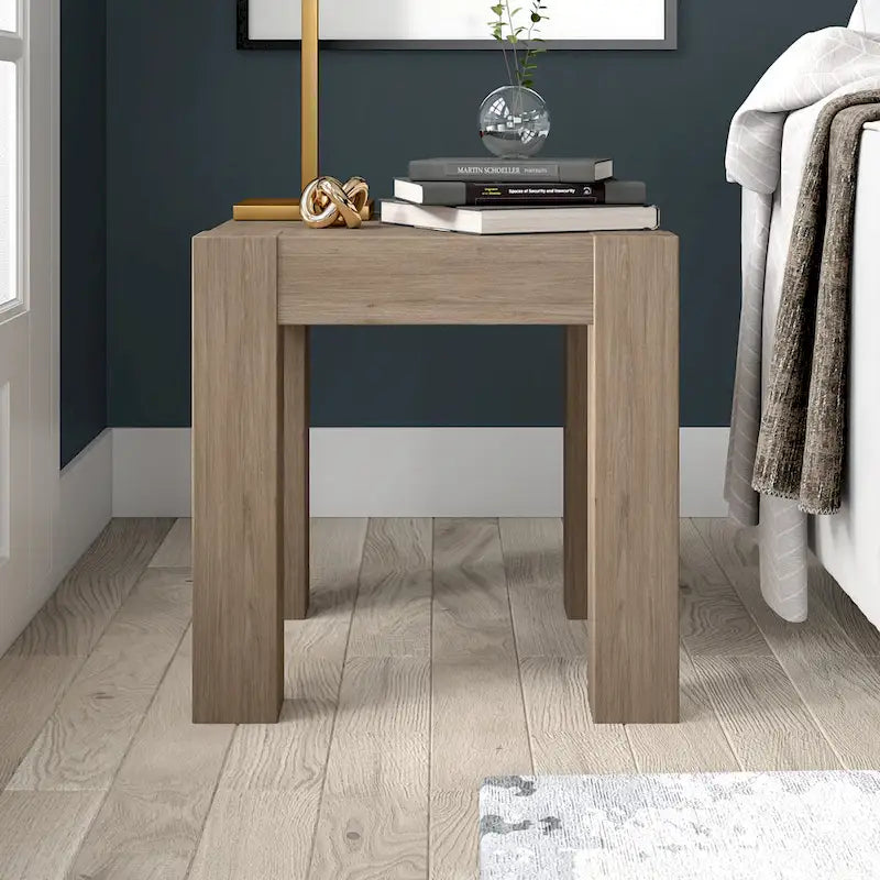 Table d'appoint carrée imitation bois