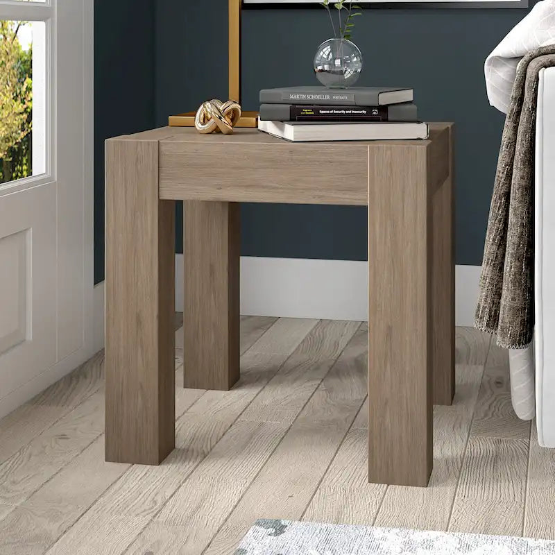 Table d'appoint carrée imitation bois
