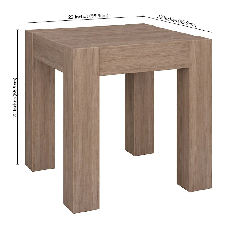 Table d'appoint carrée imitation bois