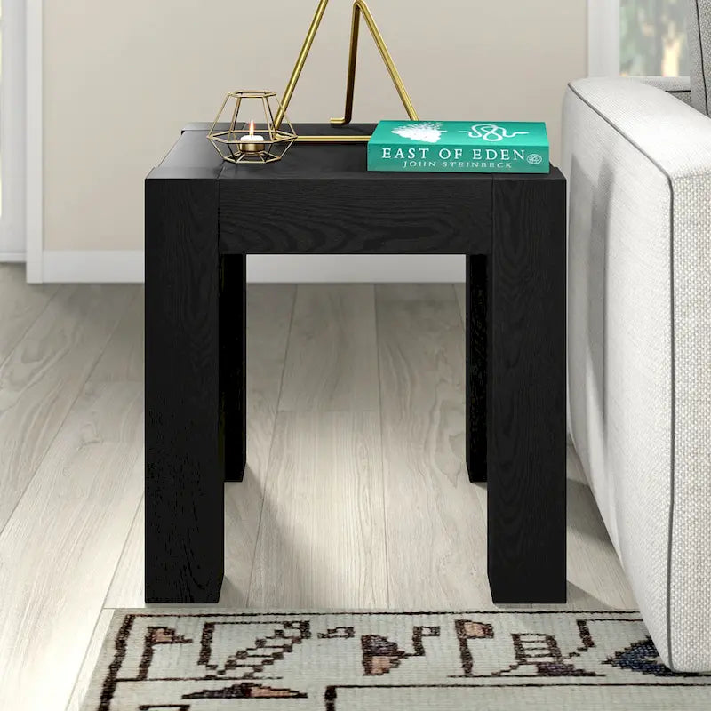 Table d'appoint carrée imitation bois