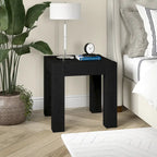Table d'appoint carrée imitation bois