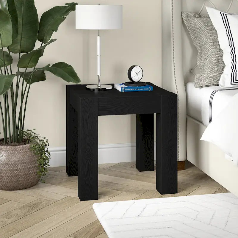 Table d'appoint carrée imitation bois