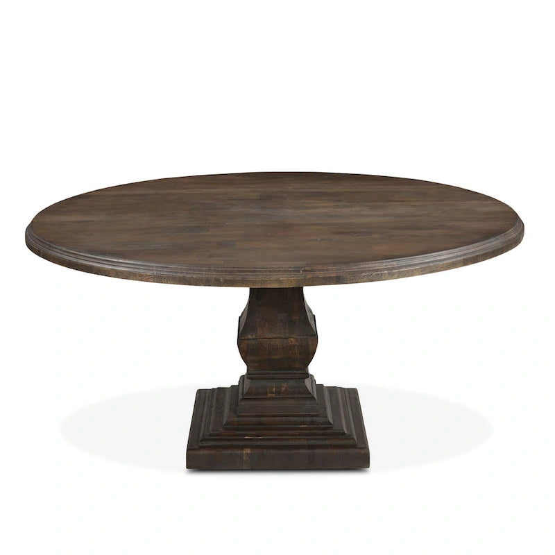 Table à manger ronde vieillie en manguier Toulon 60