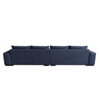 Canapé sectionnel modulaire moderne, gris clair/bleu foncé