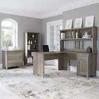 Bureau d'angle avec huche, armoire et bibliothèque Salinas 60W de Bush Furniture