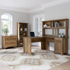 Bureau d'angle avec huche, armoire et bibliothèque Salinas 60W de Bush Furniture