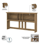 Bureau d'angle avec huche, armoire et bibliothèque Salinas 60W de Bush Furniture