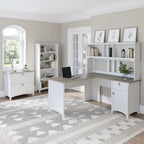 Bureau d'angle avec huche, armoire et bibliothèque Salinas 60W de Bush Furniture
