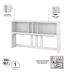 Bureau d'angle avec huche, armoire et bibliothèque Salinas 60W de Bush Furniture