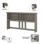 Bureau d'angle avec huche, armoire et bibliothèque Salinas 60W de Bush Furniture