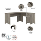 Bureau d'angle avec huche, armoire et bibliothèque Salinas 60W de Bush Furniture
