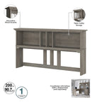 Bureau d'angle avec huche, armoire et bibliothèque Salinas 60W de Bush Furniture