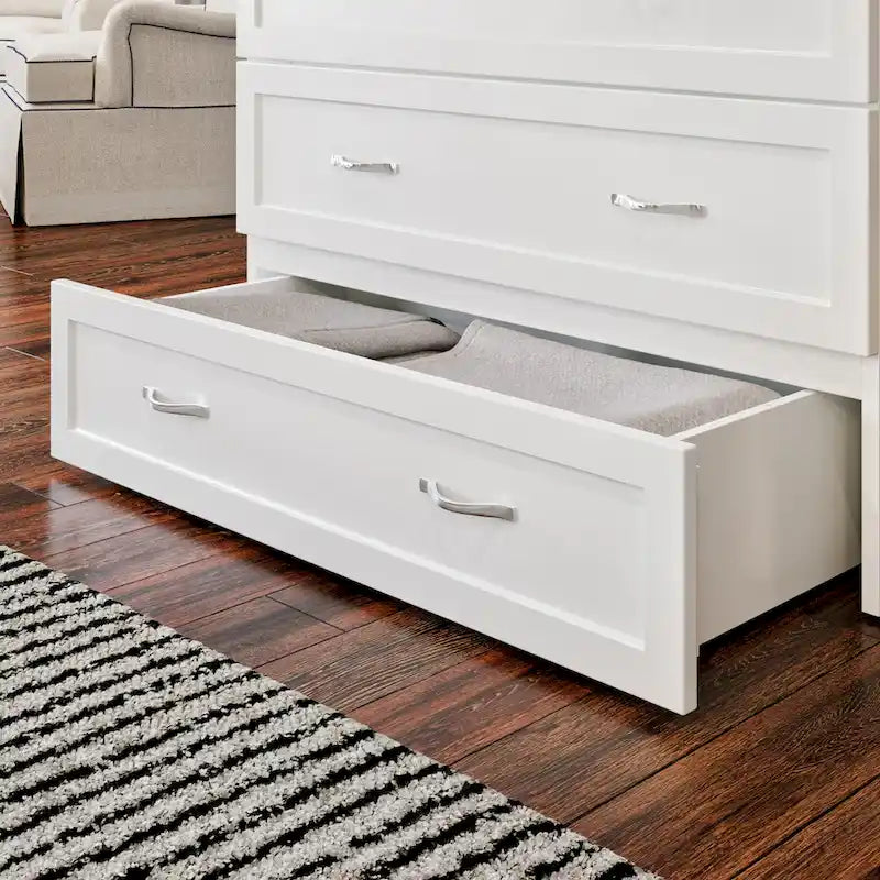 Lit escamotable Northfield Twin XL avec matelas, blanc