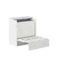 Lit escamotable Northfield Twin XL avec matelas, blanc