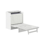 Lit escamotable Northfield Twin XL avec matelas, blanc
