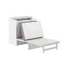 Lit escamotable Northfield Twin XL avec matelas, blanc