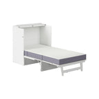 Lit escamotable Northfield Twin XL avec matelas, blanc