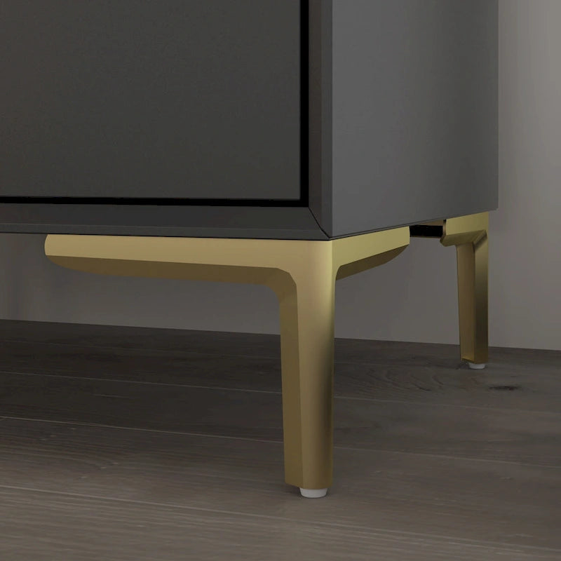 Table de chevet à 3 tiroirs avec niche ouverte
