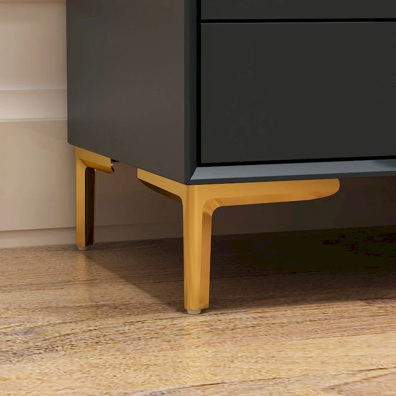 Table de chevet à 3 tiroirs avec niche ouverte