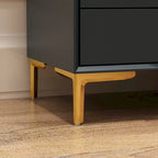 Table de chevet à 3 tiroirs avec niche ouverte